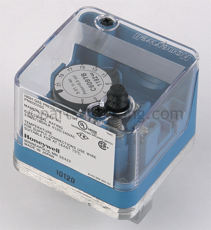 Switch High Gas Pressure (optional) Not Shown